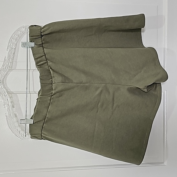 Forever 21+ Army Green Paperbag SweatShirt Shorts Size 2x - Picture 6 of 10